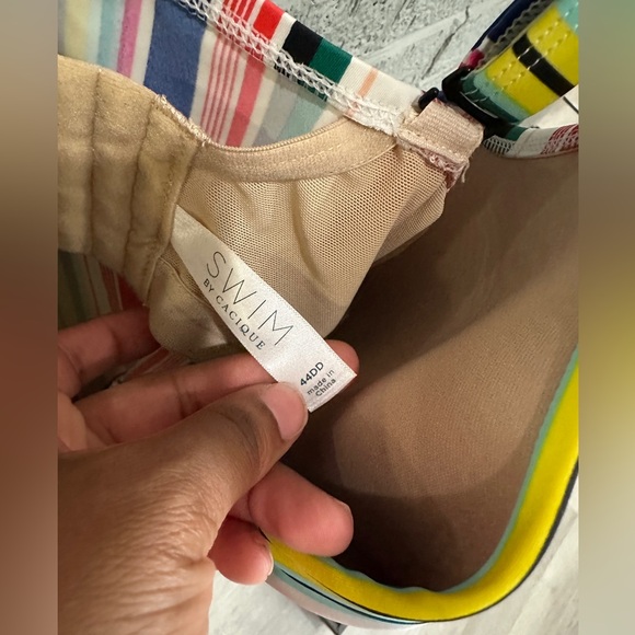 Cacique Multicolor Striped Swim top - Picture 2 of 3